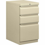 HON Brigade H33720R Pedestal - 28" Height x 15" Width x 19.9" Depth - 3 x Box, File Drawer(s) - Finish: Putty Product Image 