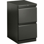 HON Brigade H33823R Pedestal - 28" Height x 15" Width x 22.9" Depth - 2 x File Drawer(s) - Finish: Charcoal Product Image 