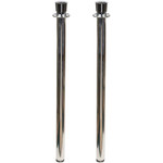 Tatco Heavy-duty Posts for Stanchion - Stainless Steel 41" Post - Black Rope Attachment - Chrome Product Image 