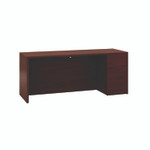 HON 10500 H105903R Pedestal Credenza - 29.5" Height x 72" Width x 24" Depth - 2 x File Drawer(s)Right Side - Flat Edge - Finish: Mahogany - (HON105903RNN) Product Image 