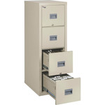 FireKing Patriot Series 4-Drawer Vertical Files - 17.7" Width x 25" Depth x 52.8" Height - 4 x Drawer(s) for File - Legal, Letter - Vertical - Fire Proof, Impact Resistant, Locking Drawer, Scratch Resistant, Ball Bearing Slide, Recessed Handle Product Image 