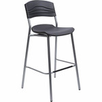 Iceberg CafeWorks Bistro Stool - Black Seat Color - Polyethylene Seat Material - Polyethylene Back Material - Powder Coated Steel Frame Material - Graphite Product Image 