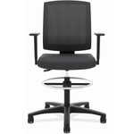 HON Torch Mesh Mid-Back Task Stool - Black Seat Color - Foam, Plush, Polyester Seat Material - Black Back Color - Mesh Back Material - Black Frame Color Product Image 