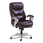 SertaPedic Emerson Big and Tall Task Chair, Supports Up to 400 lb, 19.5" to 22.5" Seat Height, Brown Seat/Back, Silver Base Product Image 