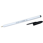 AbilityOne 7520010605820, SKILCRAFT Ballpoint Pen, Stick, Fine 0.7 mm, Black Ink, White Barrel, Dozen Product Image 