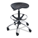Safco Sitstar Height Adjustable Stool - Polyurethane Seat Material - (SAF6660BL) Product Image 