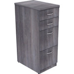 Lorell Relevance Series 4-Drawer File Cabinet - 40.4" Height x 15.5" Width x 23.6" Depth - 4 x File, Box Drawer(s) - Finish: Charcoal, Laminate Product Image 