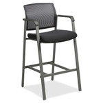 Lorell Mesh Back Guest Stool with Arms - Black Seat Color - (LLR30954) Product Image 