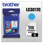 Brother LC3017C Innobella High-Yield Ink, 550 Page-Yield, Cyan (BRTLC3017C) View Product Image