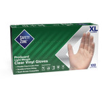 Safety Zone Powder Free Clear Vinyl Gloves - 9.25" Glove Length - (SZNGVP9XLHHCT) Product Image 