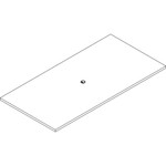 Lorell Prominence 2.0 Rectangular Conference Tabletop - 96" Width x 48" Depth, x 1.5" Thickness Top - Material: Particleboard - Finish: Gray Elm Product Image 