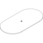 Lorell Prominence 2.0 Racetrack Conference Tabletop - 96" Width x 48" Depth, x 1.5" Thickness Top - (LLRPRT4896GE) Product Image 