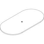 Lorell Prominence 2.0 Racetrack Conference Tabletop - Mahogany Racetrack, Laminated Top - 96" Table Top Width x 48" Table Top Depth x 1.50" Table Top Thickness - Conferencing - Assembly Required - Particleboard Top Material Product Image 