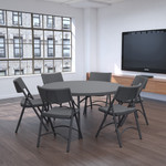 Cosco Zown Commercial Round Blow Mold Fold Table - Round Top - (CSC60537SGY1E) Product Image 