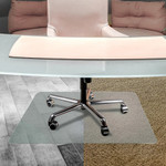 Floortex Cleartex Unomat Anti-Slip Rectangular Chair Mat Hard Floors and Carpet Tiles - Hard Floor, Home, Office - 60" Length x 48" Width x 0.075" Depth x 0.075" Thickness - Rectangular - Polycarbonate - Clear Product Image 