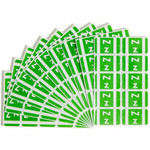 Smead AlphaZ ACCS Color-Coded Labels - Z - x 1" Width x 1 5/8" Length - Light Green - Laminated - 10 / Sheet Product Image 