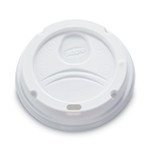 Dixie Dome Drink-Thru Lids, Fits 10 oz to 16 oz PerfecTouch Hot Cups/12 oz to 20 oz WiseSize Hot Cups, Plastic, White, 50/Pack View Product Image
