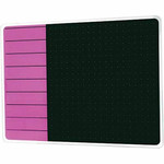 Floortex Viztex Glacier Violet & Black Plan & Grid Glass Dry-Erase Board - 17" x 23" - 17" (1.4 ft) Width x 23" (1.9 ft) Height - Violet Tempered Glass Surface - Rectangle - Magnetic Product Image 
