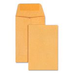 Universal Kraft Coin Envelope, #1, Round Flap, Gummed Closure, 2.25 x 3.5, Light Brown Kraft, 250/Box Product Image 