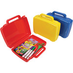Deflecto Antimicrobial Storage Case Yellow - External Dimensions: 8.6" Width x 10.2" Depth x 2.7" Height - (DEF39506YEL) Product Image 