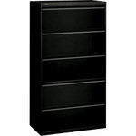 HON 800 Series Lateral File - 5-Drawer - 36" Width x 18" Depth x 64.2" Height - 2 x Shelf(ves) - 5 x Drawer(s) - Legal, Letter Product Image 