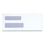 Universal Double Window Business Envelope, #8 5/8, Square Flap, Self-Adhesive Closure, 3.63 x 8.63, White, 500/Box Product Image 