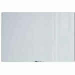U Brands Non-Magnetic Glass Dry-Erase Board - 72" (6 ft) Width x 48" (4 ft) Height - Frosted White Tempered Glass Surface - White Aluminum Frame - Rectangle - Horizontal/Vertical Product Image 