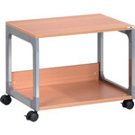 DURABLE System 48 Multifunction Trolley - 2 Shelf - 4 Casters - Metal, Steel, Melamine, Hardboard, Fiberglass, Plastic - 3.60" Width x 17" Depth x 18.80" Height - Silver, Beech Product Image 