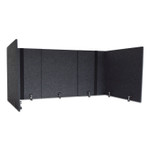 Lumeah Adjustable Desk Screen with Returns, 48 to 78 x 29 x 26.5, Polyester, Ash (GN1LUAD48301A) View Product Image