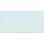 U Brands Magnetic Glass Frameless Dry-Erase Board - 72" (6 ft) Width x 36" (3 ft) Height - Frosted White Tempered Glass Surface - Rectangle - Horizontal/Vertical - Magnetic Product Image 