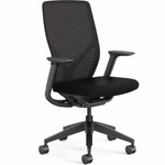 HON Flexion Task Chair - Black Seat Color - Fabric Seat Material - Black Back Color - Mesh Back Material - Black Frame Color Product Image 