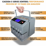 Cassida C300 Coin Counter/Sorter - 1900 Coin Capacity - (CDAC300) Product Image 