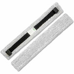 Unger VisaVersa Pro Pads - 17.72" Length - Cleaning - Absorbent, Lightweight, Machine Washable, Hook & Loop Fastener - MicroFiber - Gray, White Product Image 