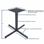 Lorell Hospitality/Conference X-Base - 30 Height x 45" Width - (LLR61641) Product Image 