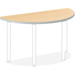 HON Build Series Half-round Tabletop - Half Round Top - 25" to 34" Adjustment x 60" Width x 30" Depth - Natural Maple Product Image 