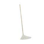 Boardwalk Handle/Deck Mops, #12 White Rayon Head, 48" Natural Wood Handle, 6/Pack (BWK112R) View Product Image