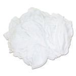 HOSPECO New Bleached White T-Shirt Rags, Multi-Fabric, 25 lb Polybag (HOS45525BP) View Product Image