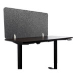 Lumeah Desk Screen Cubicle Panel and Office Partition Privacy Screen, 47 x 1 x 23.5, Polyester, Gray View Product Image