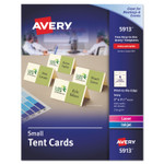Avery Small Tent Card, Ivory, 2 x 3.5, 4 Cards/Sheet, 40 Sheets/Pack (AVE5913) View Product Image
