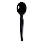 Boardwalk Heavyweight Polystyrene Cutlery, Soup Spoon, Black, 1000/Carton (BWKSOUPHWPSBLA) View Product Image