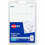Avery Removable ID Labels - 1" Width x 3/4" Length - Removable Adhesive - Rectangle - Laser, Inkjet - White Product Image 