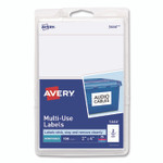 Avery Removable Multi-Use Labels, Inkjet/Laser Printers, 2 x 4, White, 2/Sheet, 50 Sheets/Pack, (5444) View Product Image