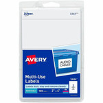 Avery Removable ID Labels - 4" Width x 2" Length - Removable Adhesive - Rectangle - Laser, Inkjet - White Product Image 