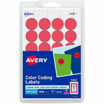 Avery Color-Coding Labels - 3/4" Diameter - Removable Adhesive - Round - Laser, Inkjet - Matte - (AVE05466) Product Image 