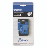 Brother P-Touch TC Tape Cartridge for P-Touch Labelers, 0.37" x 25.2 ft, Black on White View Product Image