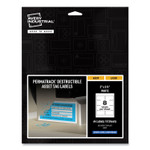 Avery PermaTrack Destructible Asset Tag Labels, Laser Printers, 2 x 3.75, White, 8/Sheet, 8 Sheets/Pack View Product Image