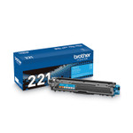 Brother TN221C Toner, 1,400 Page-Yield, Cyan View Product Image