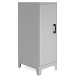 NuSparc Personal Locker - 3 Shelve(s) - for Office, Home, Sport Equipments, Toy, Game, Classroom, Playroom, Basement, Garage - Overall Size 42.5" Height x 14.2" Width x 18" Depth - Silver - Steel Product Image 