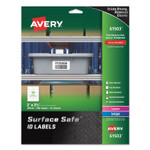 Avery Surface Safe ID Labels, Inkjet/Laser Printers, 2 x 3.5, White, 10/Sheet, 25 Sheets/Pack (AVE61503) View Product Image