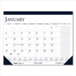 House of Doolittle Recycled Two-Color Monthly Desk Pad Calendar with Notes Section, 18.5 x 13, Blue Binding/Corners, 12-Month (Jan-Dec): 2024 View Product Image